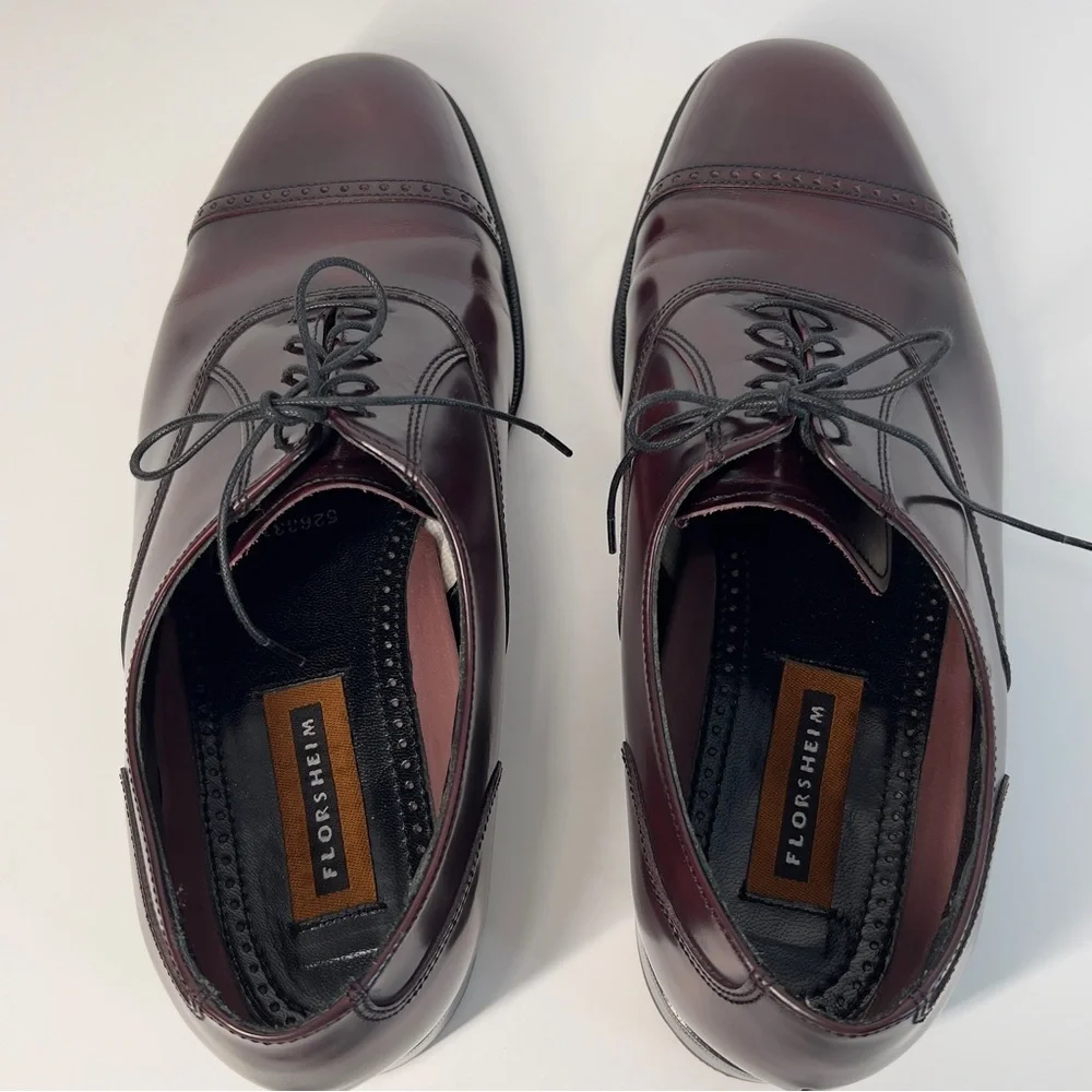 FLORSHEIM Sorrento Oxford Men’s Size 11 Burgundy Lace Up